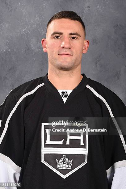 Paul Bissonnette of the Los Angeles Kings poses for his official headshot for the 2016-2017 season on September 22, 2016 at the Toyota Sports Center...