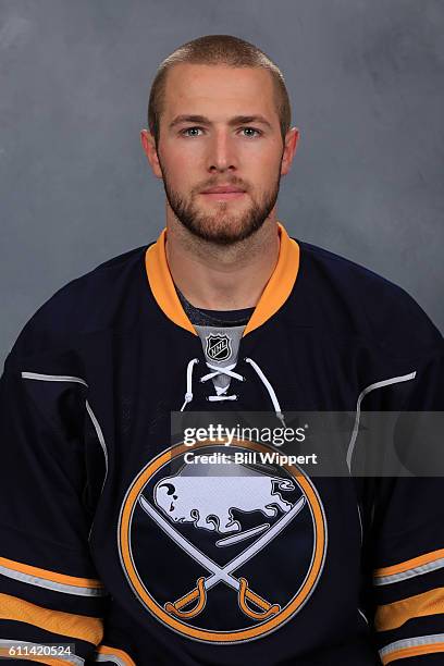 Brady Austin of the Buffalo Sabres poses for his official headshot of the 2016-2017 season on September 22, 2016 at the KeyBank Center in Buffalo,...