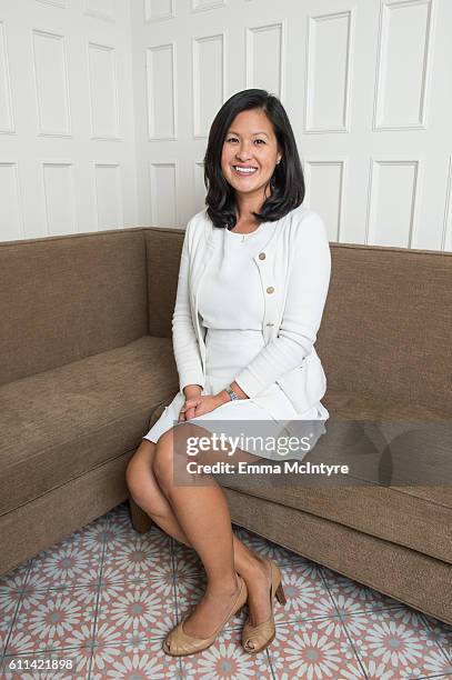 Kathleen Hahn, Chief Strategy Officer of Vertebrae, poses for a portrait at The Grill at Montage Beverly Hills on September 26, 2016 in Beverly...