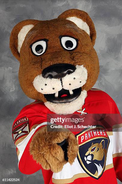 Florida Panthers Official Mascot Stanley C. Panther poses for his official headshot for the 2016-2017 season on September 22, 2016 at the BB&T Center...