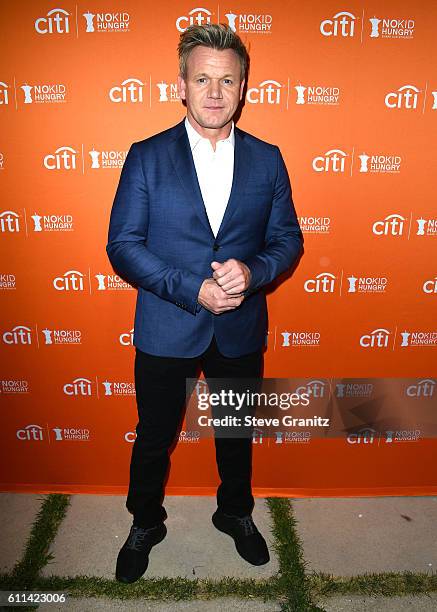 Celebrity chef Gordon Ramsay arrives at the Los Angeles' No Kid Hungry Dinner on September 28, 2016 in Los Angeles, California.