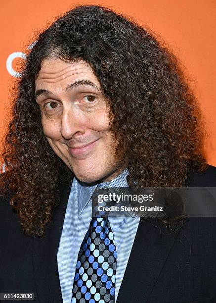 Singer Weird Al arrives at the Los Angeles' No Kid Hungry Dinner on September 28, 2016 in Los Angeles, California.