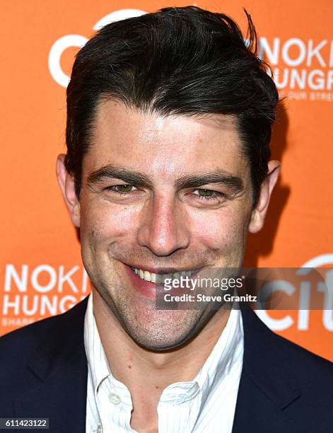 Max Greenfield arrives at the Los Angeles' No Kid Hungry Dinner on September 28, 2016 in Los Angeles, California.