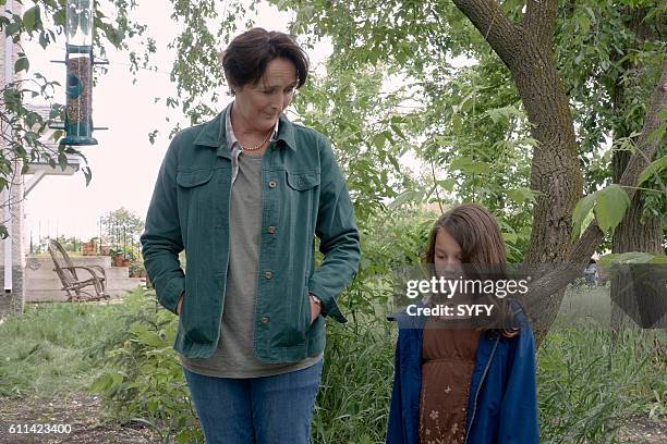 You Have to Go Inside" Episode 101 -- Pictured: Fiona Shaw as Marla Painter, Abigail Piniowsky as Grace Painter --