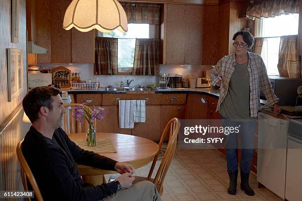 You Have to Go Inside" Episode 101 -- Pictured: Paul Schneider as Mike Painter, Fiona Shaw as Marla Painter --