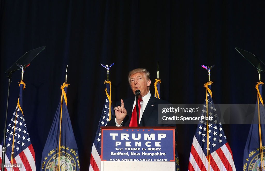 Donald Trump Holds Campaign Rally In New Hampshire