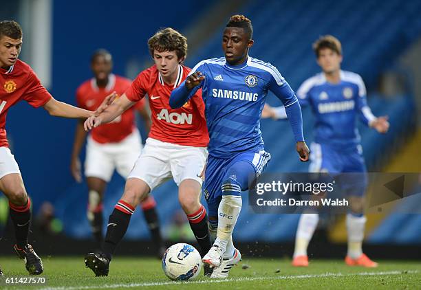 Islam Feruz of Chelsea Youth during a FA Youth Cup Semi Final 2nd Leg match between Chelsea Youth and Manchester United Youth at Stamford Bridge on...