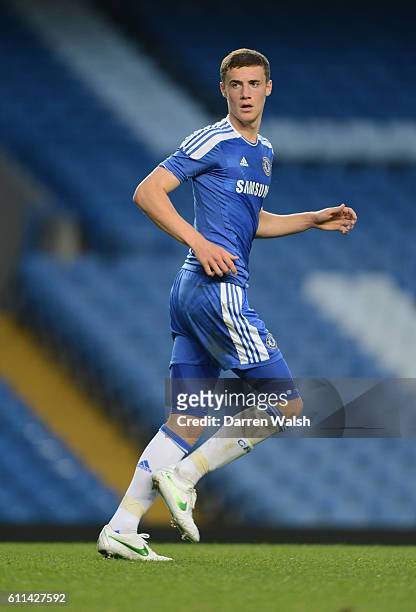 Alex Davey of Chelsea Youth during a FA Youth Cup Semi Final 2nd Leg match between Chelsea Youth and Manchester United Youth at Stamford Bridge on...