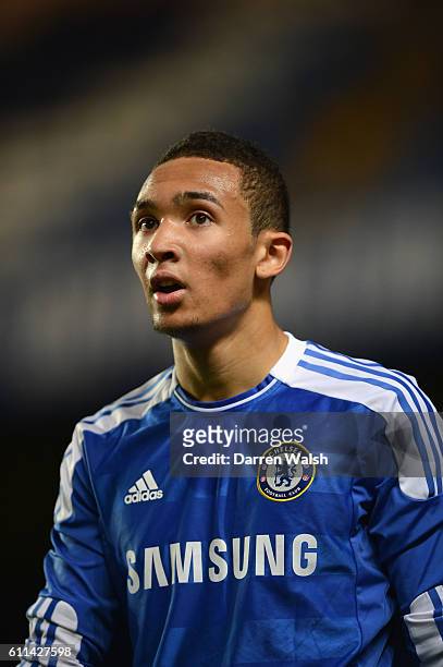 Alex Kiwomya of Chelsea Youth during a FA Youth Cup Semi Final 2nd Leg match between Chelsea Youth and Manchester United Youth at Stamford Bridge on...