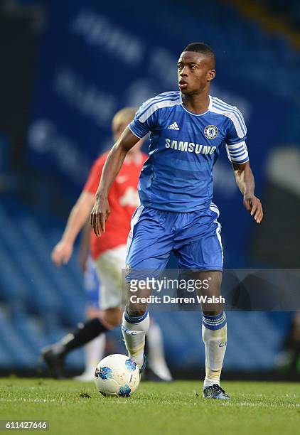 Nathaniel Chalobah of Chelsea Youth during a FA Youth Cup Semi Final 2nd Leg match between Chelsea Youth and Manchester United Youth at Stamford...