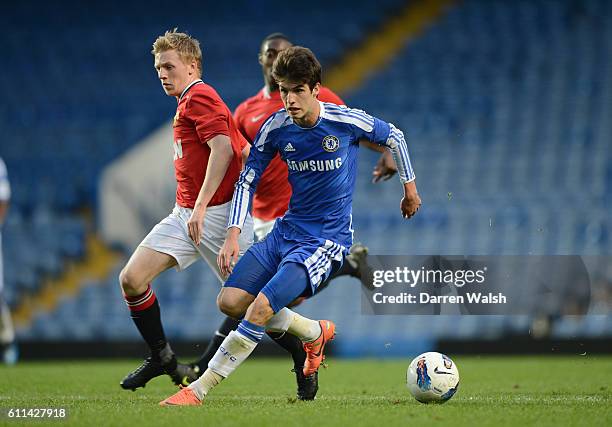 Lucas Piazon of Chelsea Youth during a FA Youth Cup Semi Final 2nd Leg match between Chelsea Youth and Manchester United Youth at Stamford Bridge on...