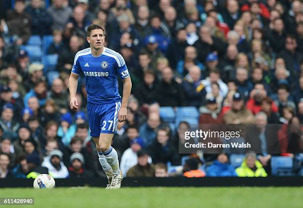 Sam Hutchinson of Chelsea during the Barclays Premier League match between Chelsea and Queens Park Rangers at Stamford Bridge on April 29, 2012 in...