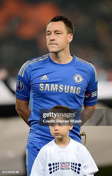 Chelsea's John Terry lines up before kick-off