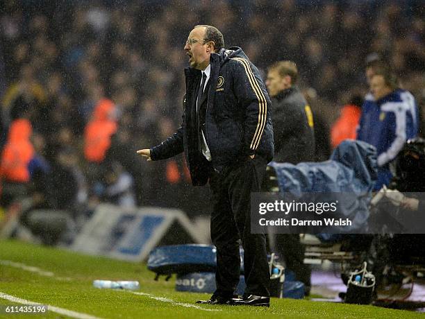 Chelsea manager Rafael Benitez on the touchline