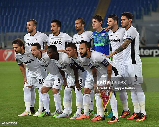 Team of FC Astra Giurgiu prior the UEFA Europa League match between AS Roma and FC Astra Giurgiu at Olimpico Stadium on September 29, 2016 in Rome,