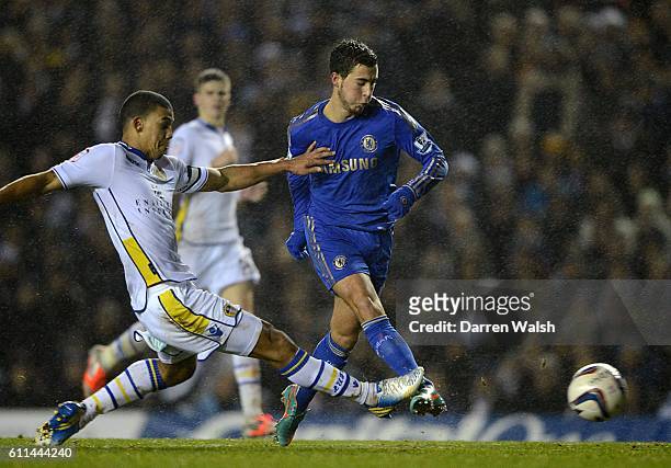 Chelsea's Eden Hazard scores his side's fourth goal of the game