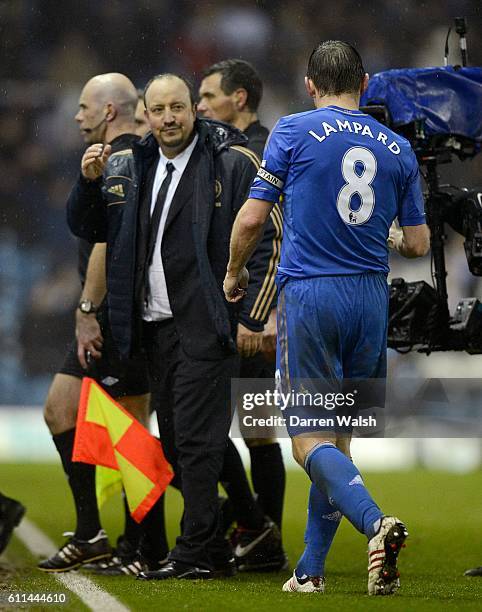 Chelsea manager Rafael Benitez and Frank Lampard after the game