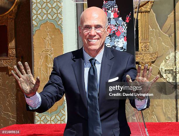 Producer Jeffrey Katzenberg attends his Hand and Footprint Ceremony at TCL Chinese Theatre on September 29, 2016 in Hollywood, California.