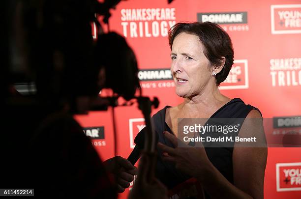 Fiona Shaw attends the Donmar at King's Cross to celebrate the launch of YOUNG+FREE 25 and Under Ticket Scheme on September 29, 2016 in London,...