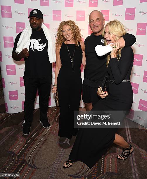 Guest, Kelly Hoppen, Scott Spiro and Melissa Odabash attend the Future Dreams 'Fight Night' Boxing Ball charity fundraiser at Park Lane Hotel on...