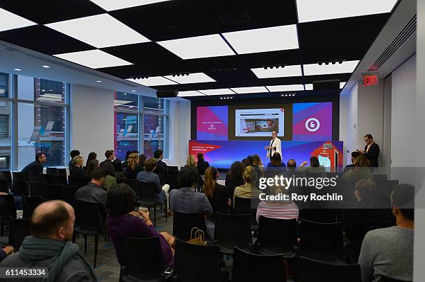 Audience at the BRAND U Events at Nasdaq MarketSite during 2016 Advertising Week New York on September 29, 2016 in New York City.