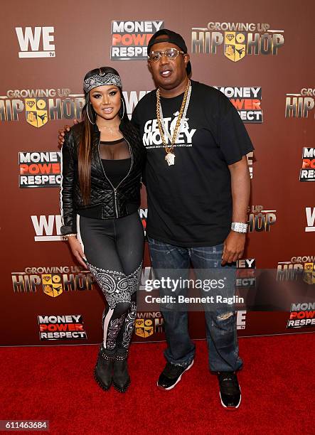 Cymphonique Miller and Master P attend WE tv's Growing Up Hip Hop Season 2 Premiere Screening And After Party on September 29, 2016 in New York City.