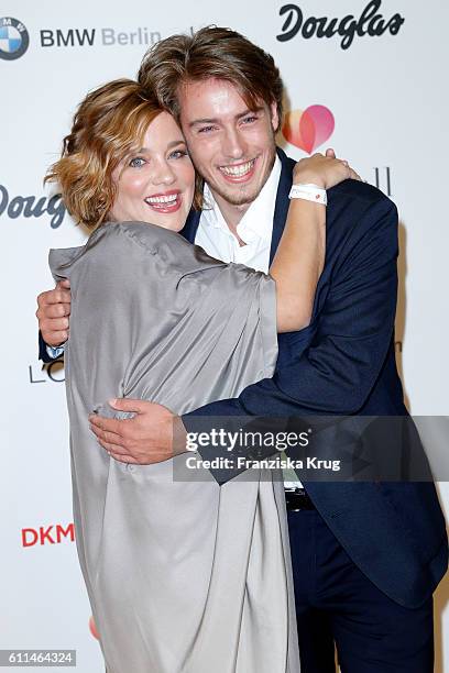 German actress Muriel Baumeister and her brother actor Lukas Amberger-Baumeister attend the Dreamball 2016 at Ritz Carlton on September 29, 2016 in...