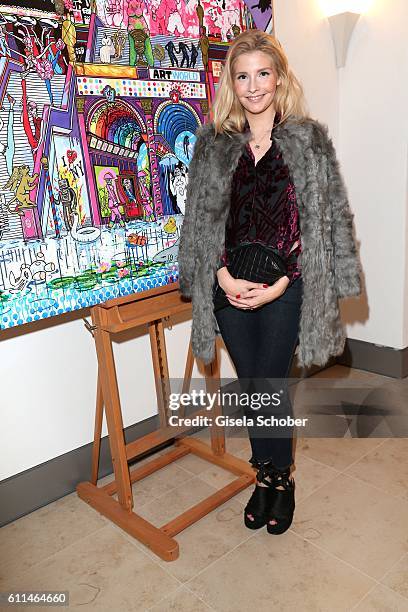 Princess Franziska zu Sayn-Wittgenstein-Berleburg during the 'Bergonzoli in Bavaria' exhibition opening at Bayerisches Nationalmuseum on September...