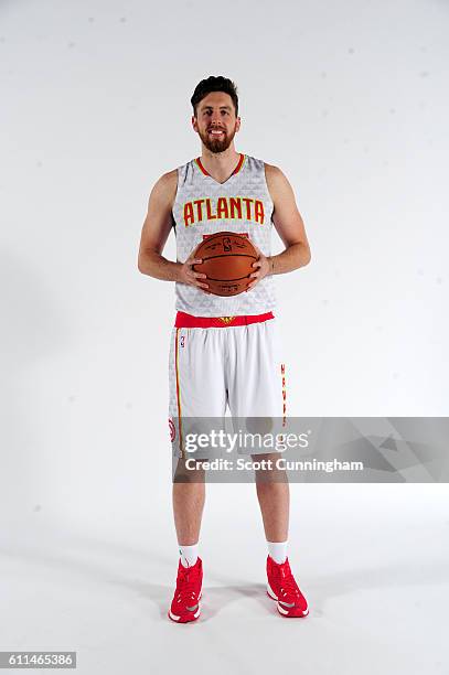 Ryan Kelly of the Atlanta Hawks poses for a portrait during the 2016-2017 Atlanta Hawks Media Day on September 26, 2016 at The W Hotel in Atlanta,...