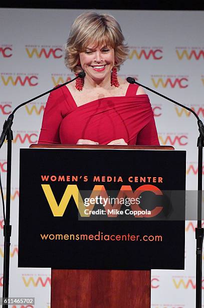 Board Co-Chair Pat Mitchell speaks onstage at the Women's Media Center 2016 Women's Media awards on September 29, 2016 in New York City.