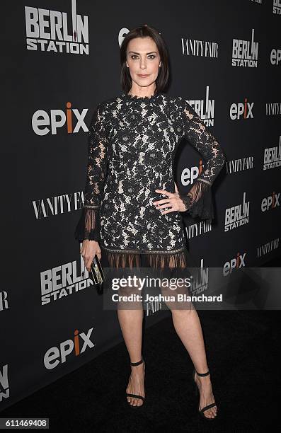 Actress Michelle Forbes attends EPIX "Berlin Station" LA premiere at Milk Studios on September 29, 2016 in Los Angeles, California.