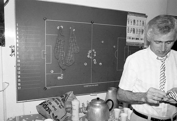 Chelsea goalkeeping coach Peter Bonetti after Chelsea beat Leeds United at home to secure promotion to the First Division.