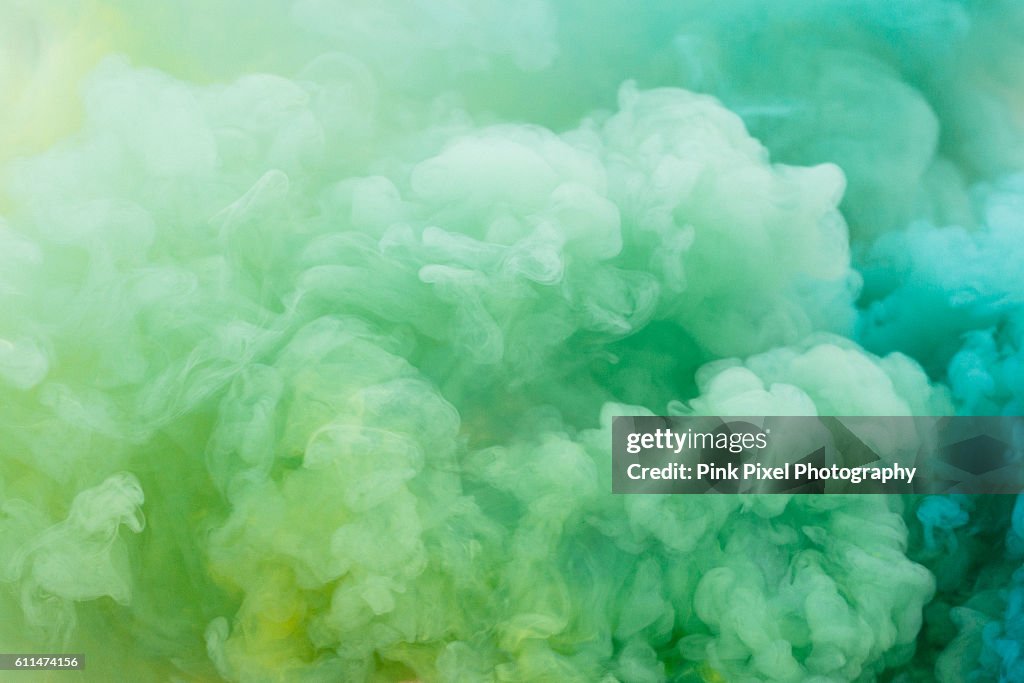 Green and yellow smoke