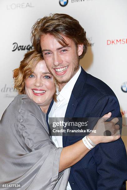 German actress Muriel Baumeister and her brother actor Lukas Amberger-Baumeister attend the Dreamball 2016 at Ritz Carlton on September 29, 2016 in...