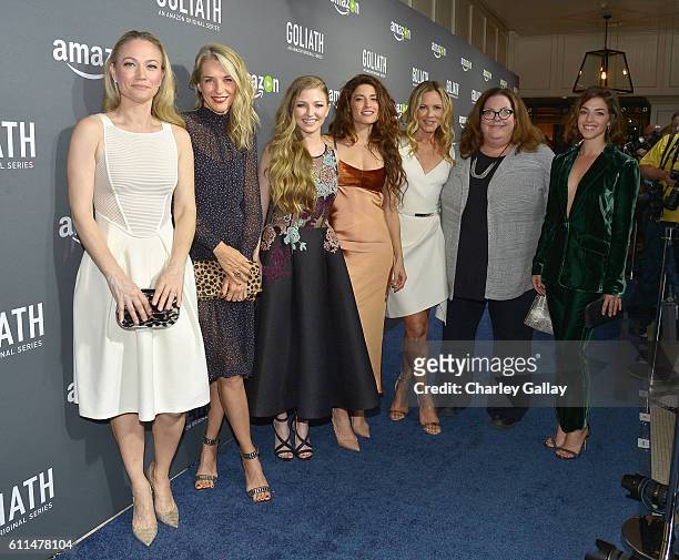 Actresses Sarah Wynter, Ever Carradine, Diana Hopper, Tania Raymonde, Maria Bello, Julie Brister and Olivia Thirlby attend the Amazon red carpet...