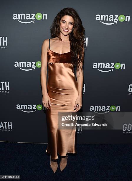 Actress Tania Raymonde arrives at the premiere of Amazon's "Goliath" at The London West Hollywood on September 29, 2016 in West Hollywood, California.