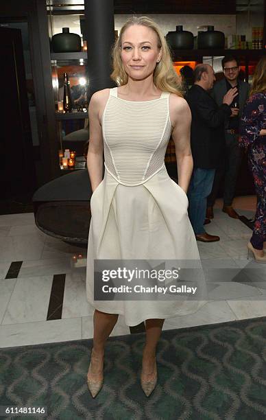 Actress Sarah Wynter attends the Amazon red carpet premiere screening of original drama series "Goliath" at The London West Hollywood on September...