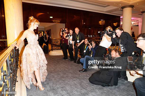 German actress Susan Sideropoulos attends the Dreamball 2016 at Ritz Carlton on September 29, 2016 in Berlin, Germany.