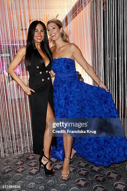 Rafaella White and Model Annika Gassner attends the Dreamball 2016 at Ritz Carlton on September 29, 2016 in Berlin, Germany.