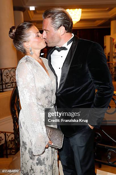 Singer Sasha and his wife Julia Roentgen attend the Dreamball 2016 at Ritz Carlton on September 29, 2016 in Berlin, Germany.