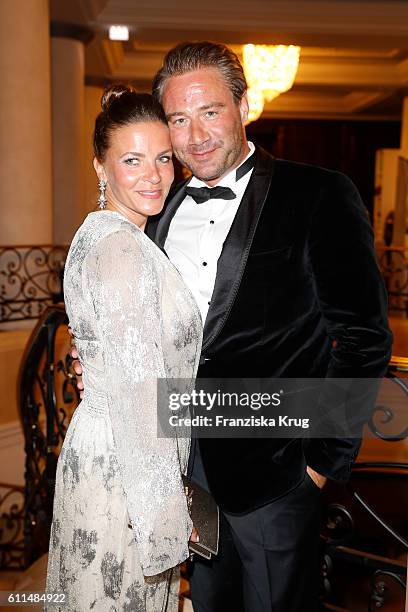 Singer Sasha and his wife Julia Roentgen attend the Dreamball 2016 at Ritz Carlton on September 29, 2016 in Berlin, Germany.