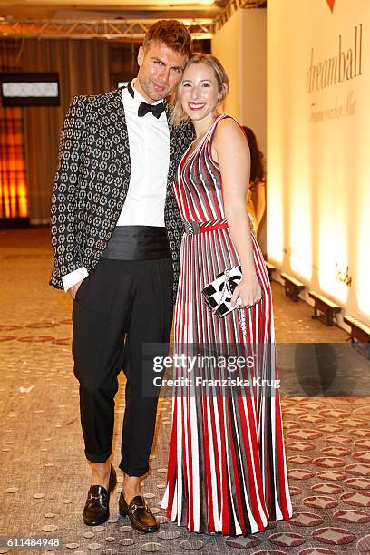 Andre Borchers and Stephanie Betz attend the Dreamball 2016 at Ritz Carlton on September 29, 2016 in Berlin, Germany.