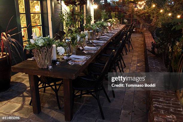 General view of the atmosphere during a private dinner at the home of Jonas Tahlin, CEO Absolut Elyx on September 29, 2016 in West Hollywood,...