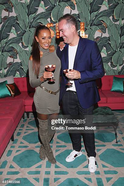 Mel B and Nick Ede attend a private dinner at the home of Jonas Tahlin, CEO Absolut Elyx on September 29, 2016 in West Hollywood, California.