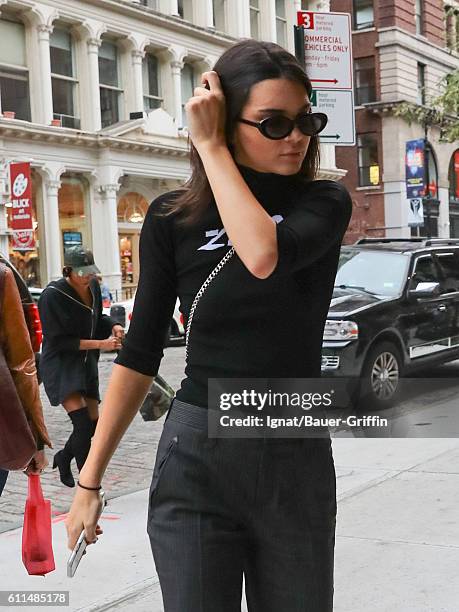 Kendall Jenner is seen on September 29, 2016 in New York City.