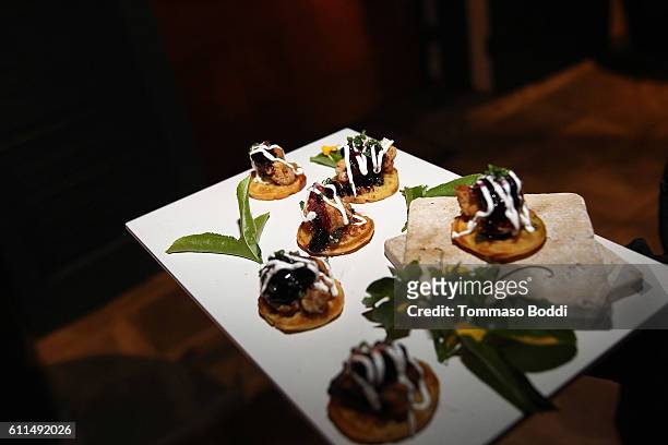 General view of the atmosphere during a private dinner at the home of Jonas Tahlin, CEO Absolut Elyx on September 29, 2016 in West Hollywood,...
