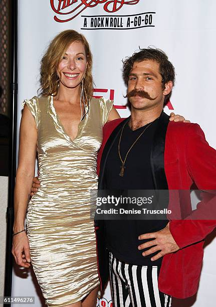 Shana Betz and Walker Babington arrive at the "Cherry Boom Boom" grand opening at the Tropicana Theater at Tropicana Las Vegas on September 29, 2016...