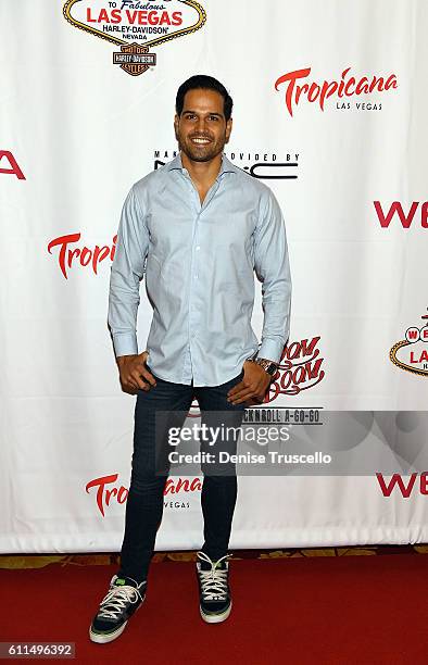 Ricardo Laguna arrives at the "Cherry Boom Boom" grand opening at the Tropicana Theater at Tropicana Las Vegas on September 29, 2016 in Las Vegas,...
