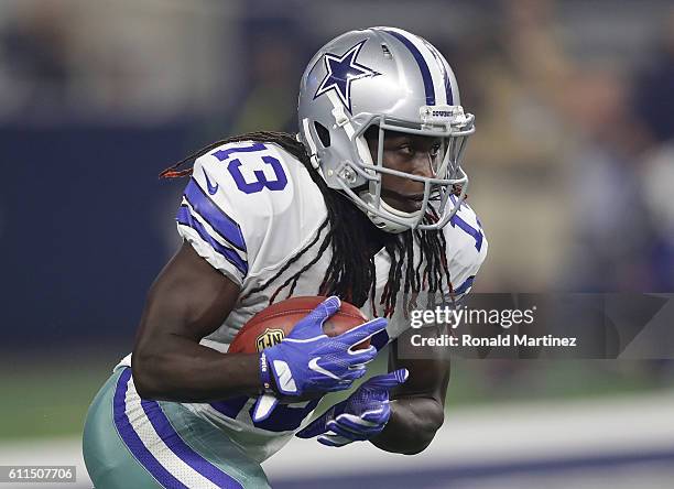 Lucky Whitehead of the Dallas Cowboys at AT&T Stadium on September 25, 2016 in Arlington, Texas.