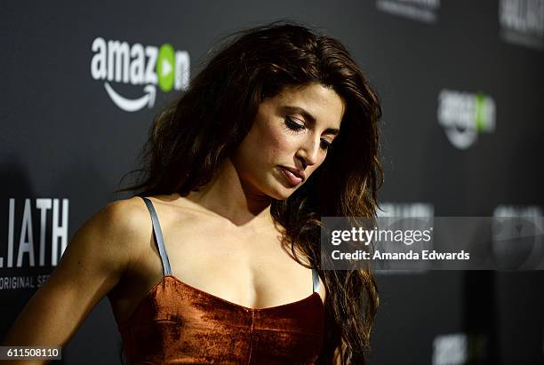 Actress Tania Raymonde arrives at the premiere of Amazon's "Goliath" at The London West Hollywood on September 29, 2016 in West Hollywood, California.